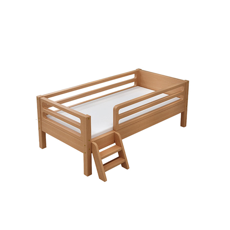 Scandinavian Solid Wood Baby Crib Birch Nursery Bed with Guardrail