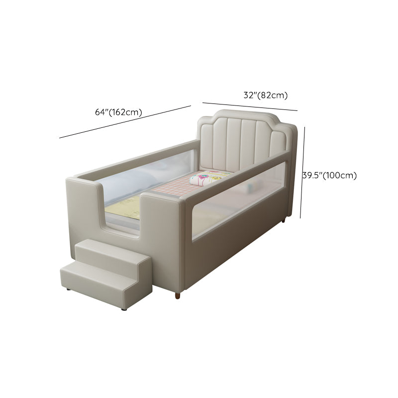 Baby Crib with Mattress and Guardrail Nursery Bed with Storage