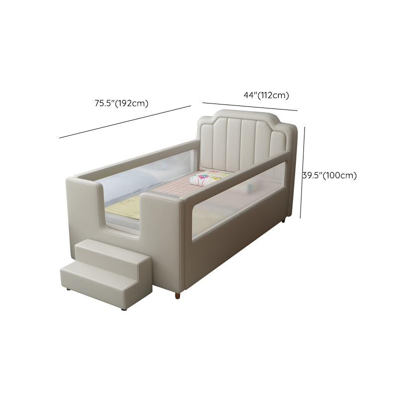 Baby Crib with Mattress and Guardrail Nursery Bed with Storage