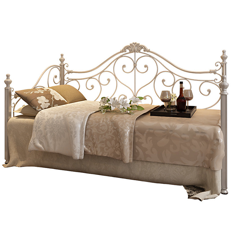 Glam Style Daybed with Headboard and Guardrail in Iron Princess Theme Bed