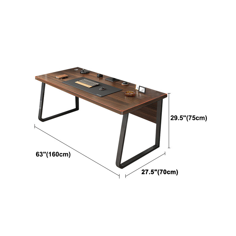 Modern Office Desk Rectangle Solid Wood Task Desk with 4 Legs