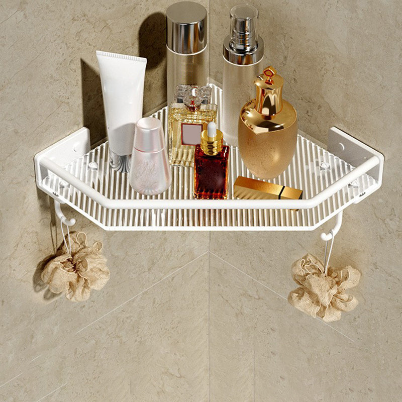 White & Clear Acrylic Bathroom Accessory Set with Towel Bar/Paper Holder/Robe Hook