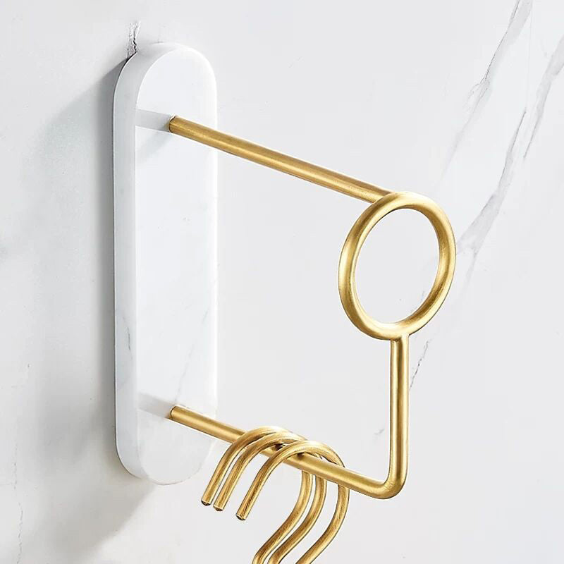 Modern Bathroom Accessory As Individual Or As a Set in Marble and Metal