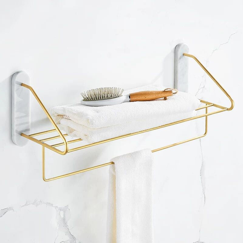 Modern Bathroom Accessory As Individual Or As a Set in Marble and Metal