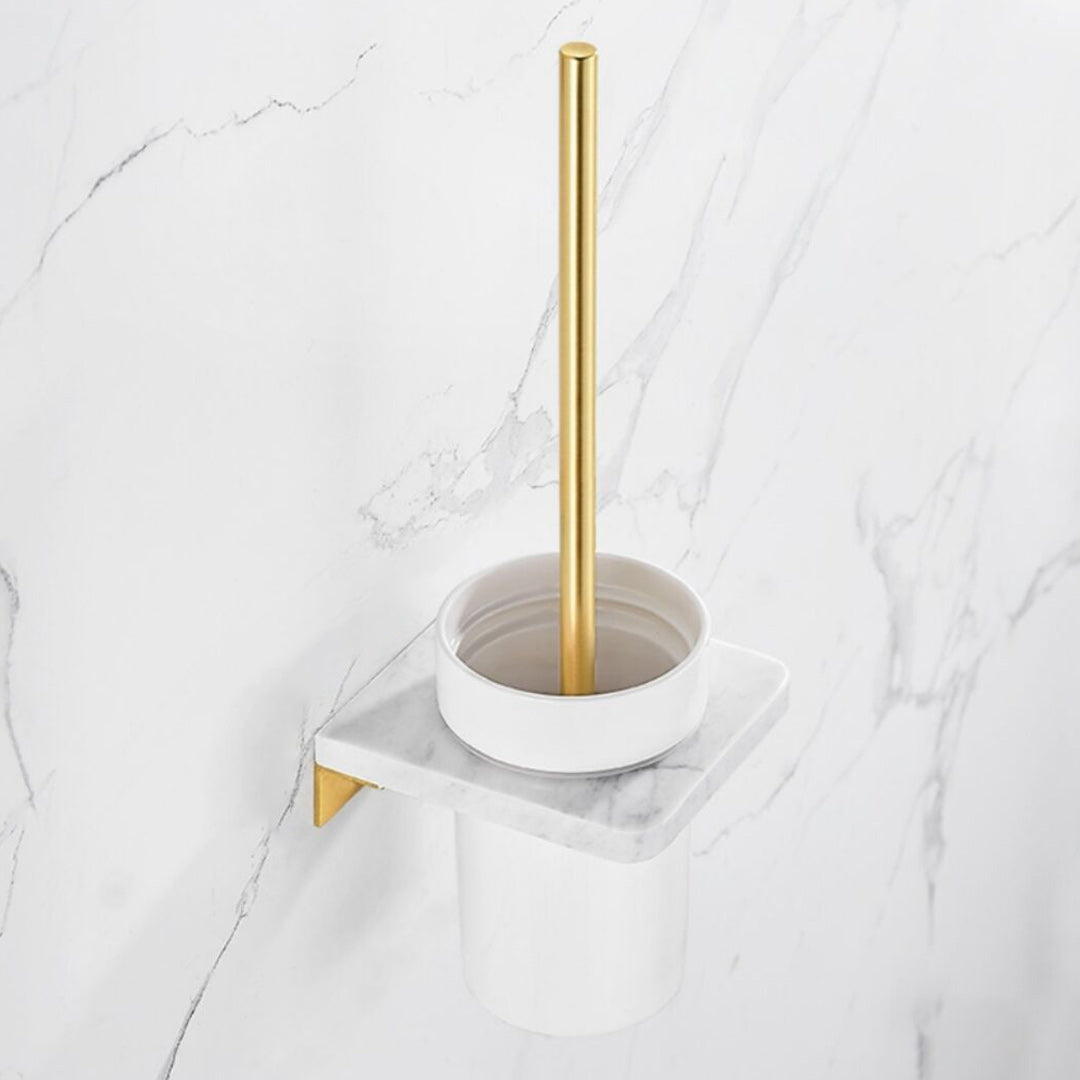 Modern Bathroom Accessory As Individual Or As a Set in Marble and Metal