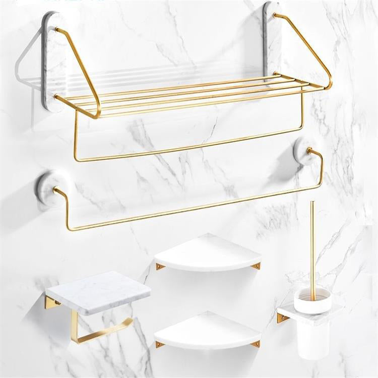 Modern Bathroom Accessory As Individual Or As a Set in Marble and Metal