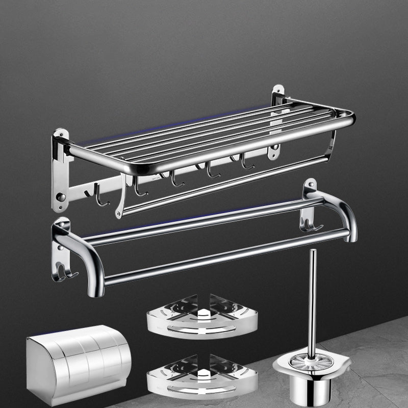 6-Piece Stainless Steel Modern Bathroom Accessory as Individual or as a Set