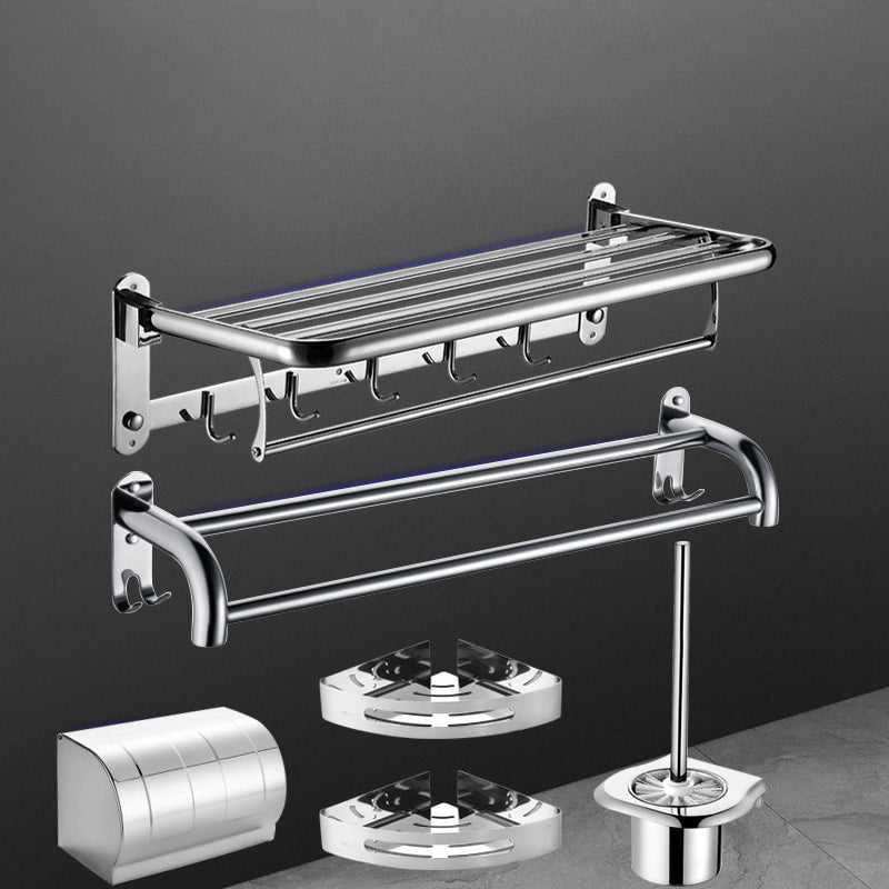 6-Piece Stainless Steel Modern Bathroom Accessory as Individual or as a Set