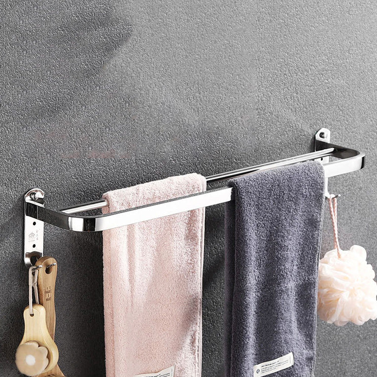 Polished Chrome Bath Hardware Set in Stainless Steel with Bath Shelf/Robe Hooks/Towel Bar