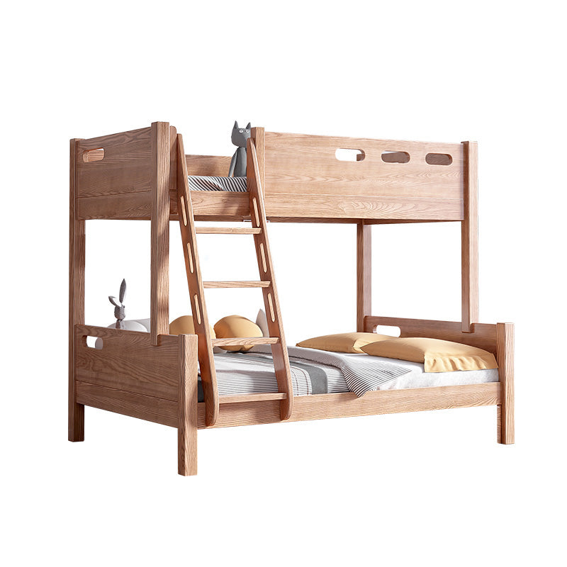 Traditional Solid Wood Panel Headboard No Theme with Guardrail Kids Bed