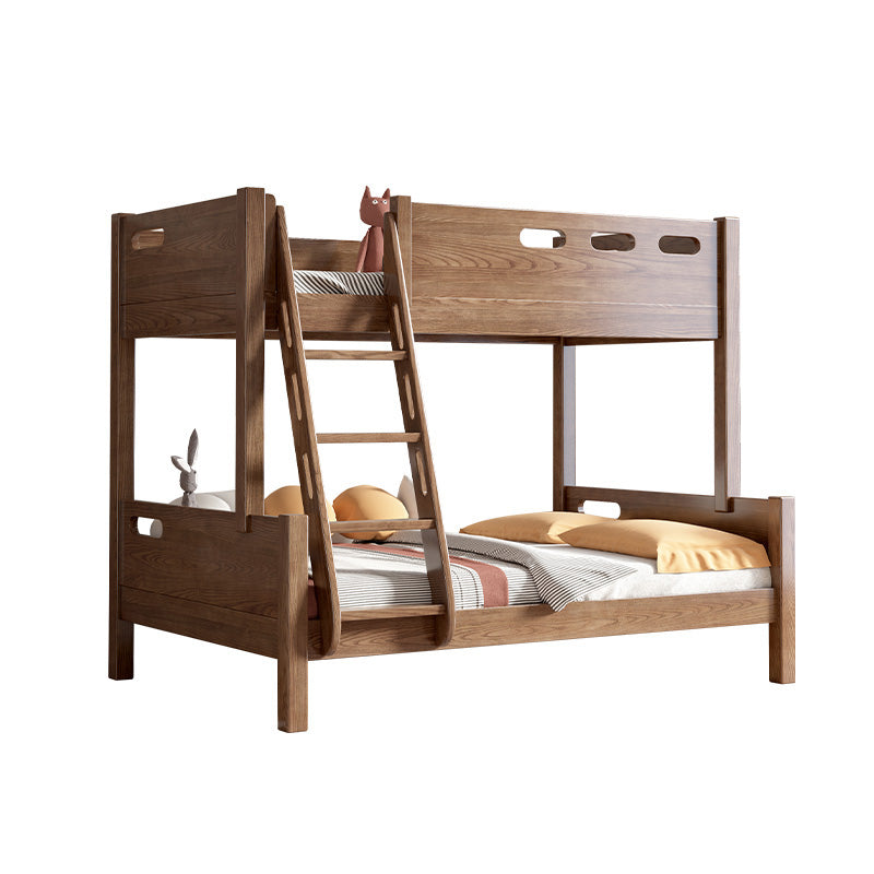 Traditional Solid Wood Panel Headboard No Theme with Guardrail Kids Bed