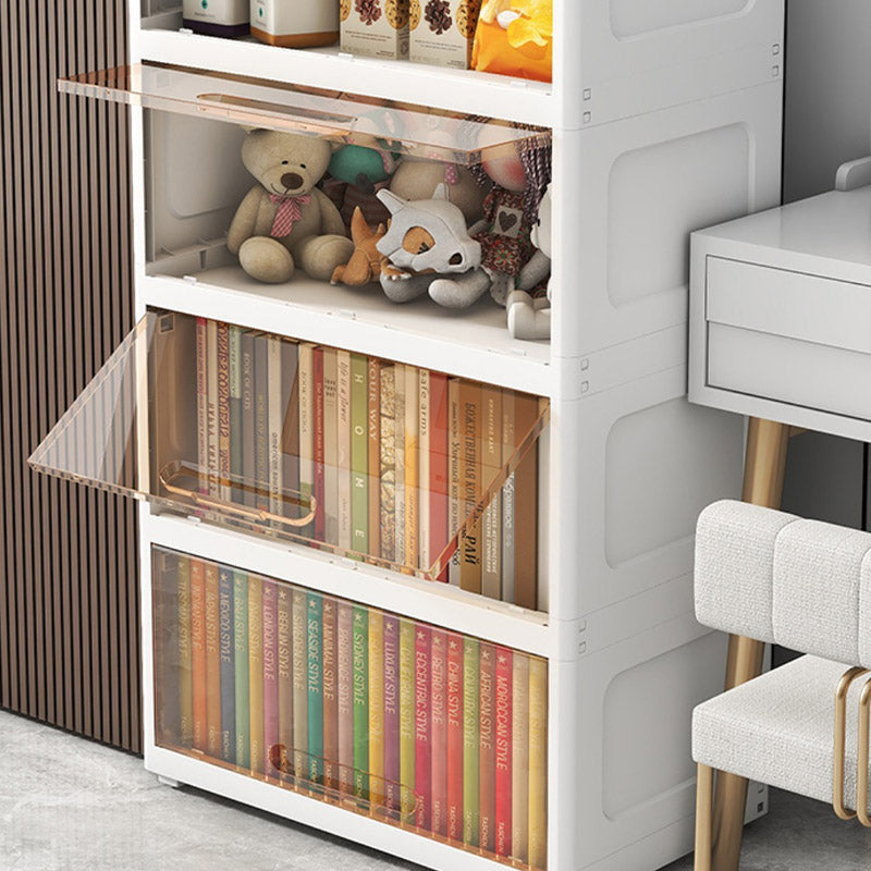 Modern Style Plastic Armoire Cabinet Cloth Rod Included Youth Armoire for Home