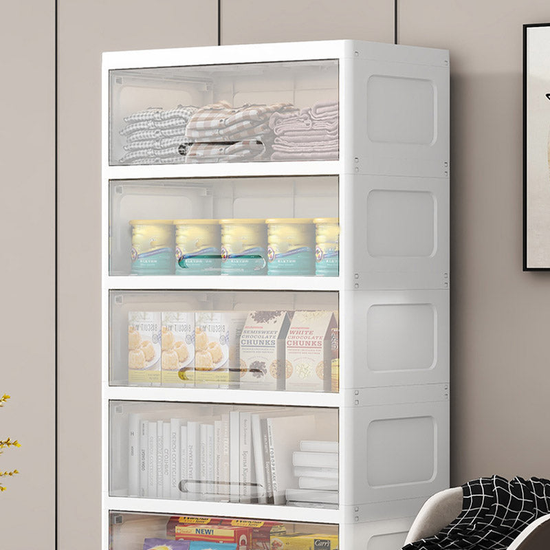 Modern Style Plastic Armoire Cabinet Cloth Rod Included Youth Armoire for Home