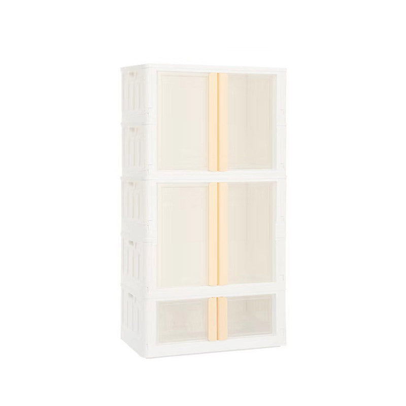 Modern Style Plastic Kids Closet Bedroom Youth Armoire with Garment Rod