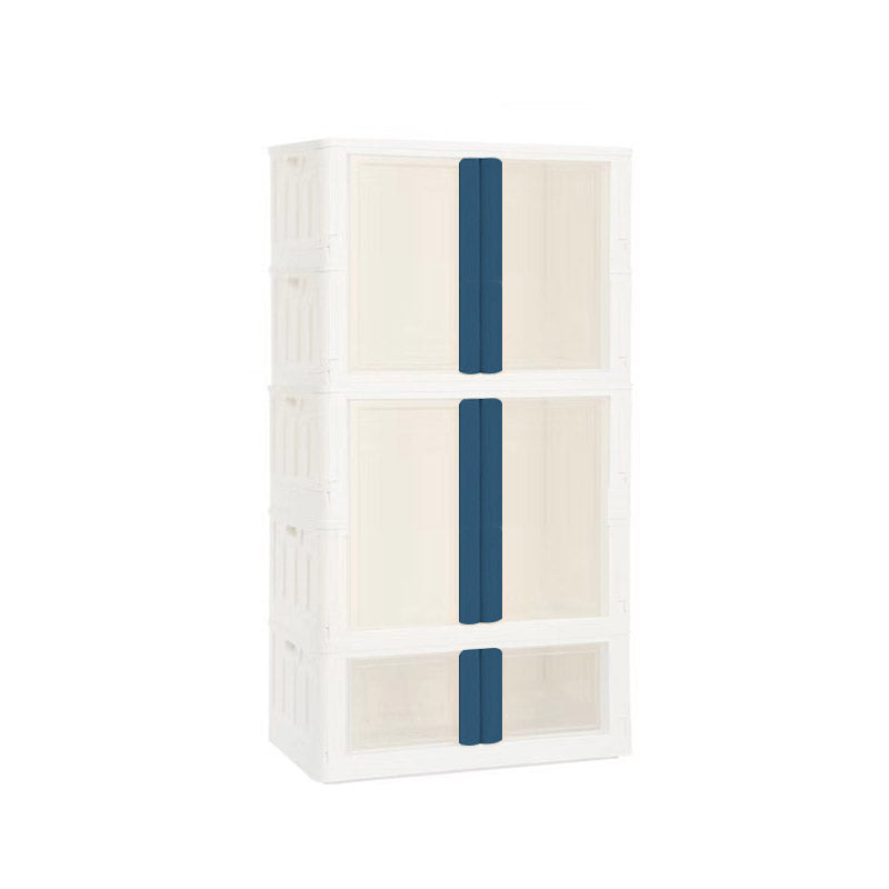 Modern Style Plastic Kids Closet Bedroom Youth Armoire with Garment Rod