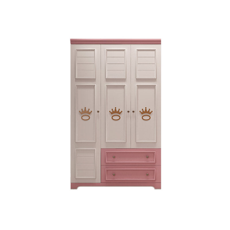 Modern Style Wood Kids Closet Bedroom Youth Armoire with Garment Rod