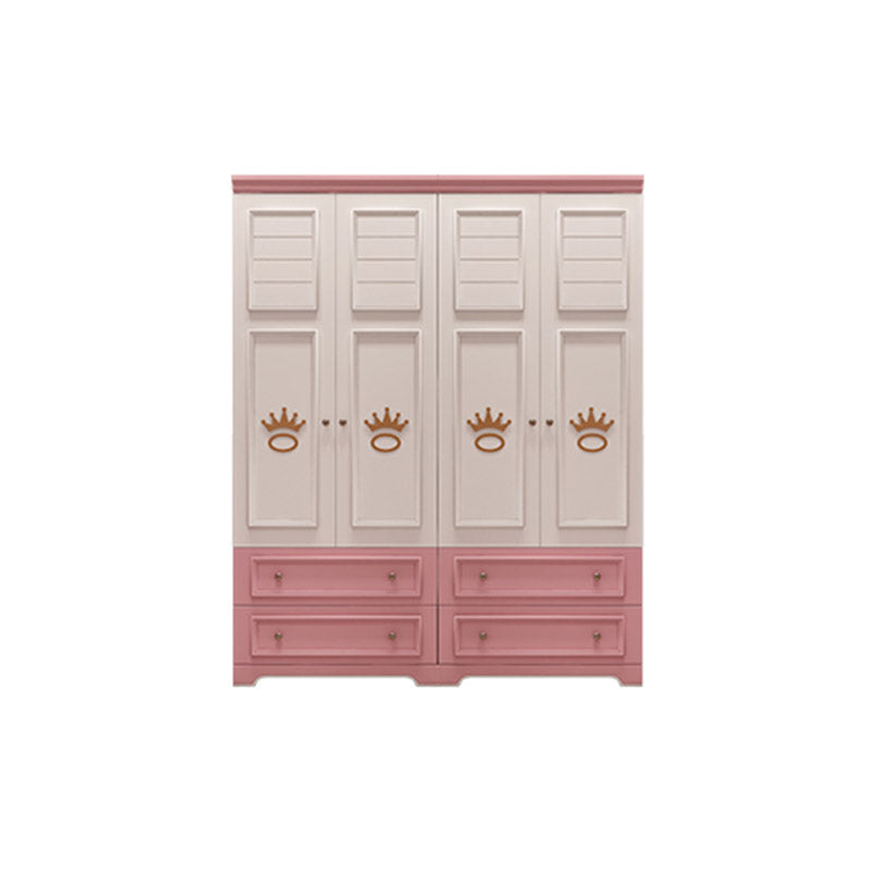 Modern Style Wood Kids Closet Bedroom Youth Armoire with Garment Rod