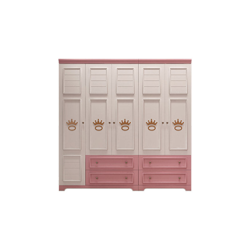 Modern Style Wood Kids Closet Bedroom Youth Armoire with Garment Rod