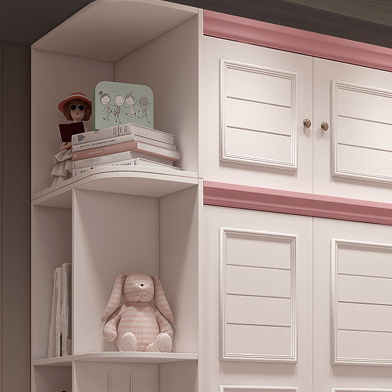 Modern Style Wood Kids Closet Bedroom Youth Armoire with Garment Rod