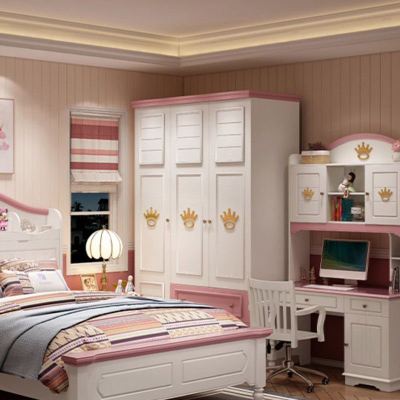 Modern Style Wood Kids Closet Bedroom Youth Armoire with Garment Rod