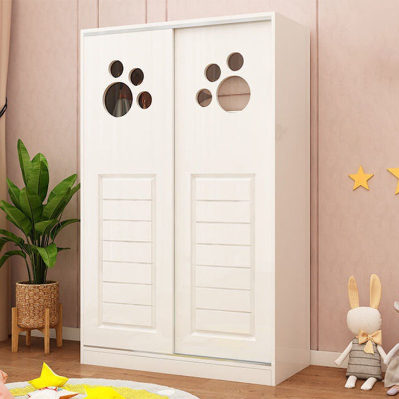 Manufactured Wood Kids Closet Modern Style Wardrobe Closet with Sliding Door