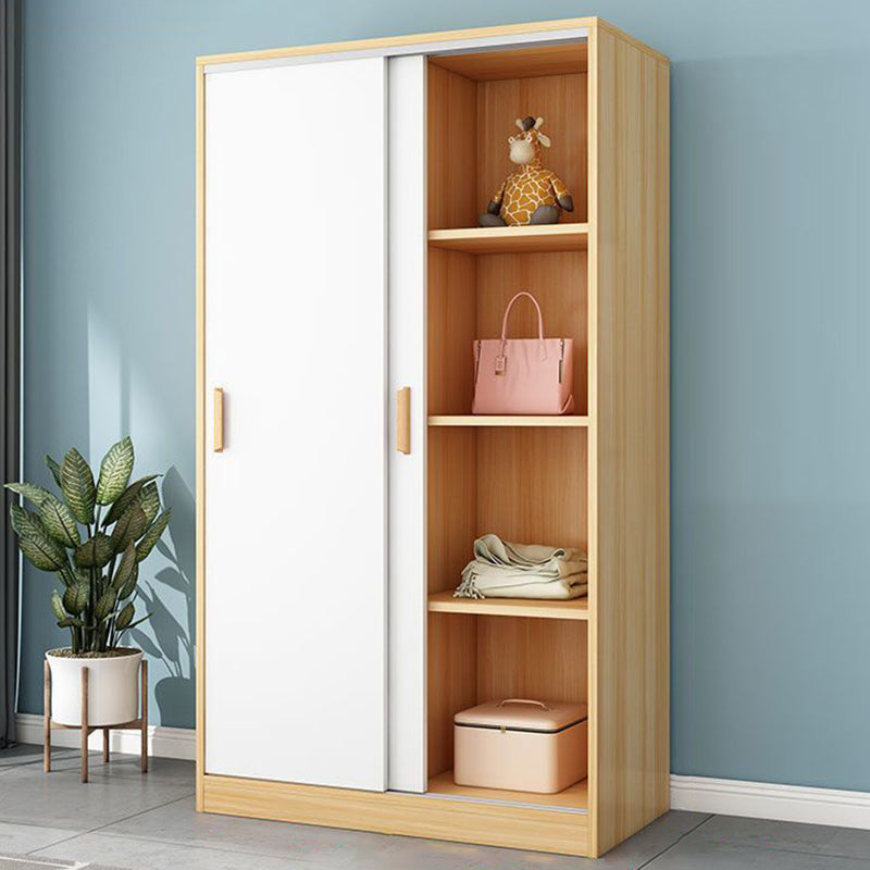 Manufactured Wood Kids Closet Modern Cloth Rod Included Wardrobe Closet