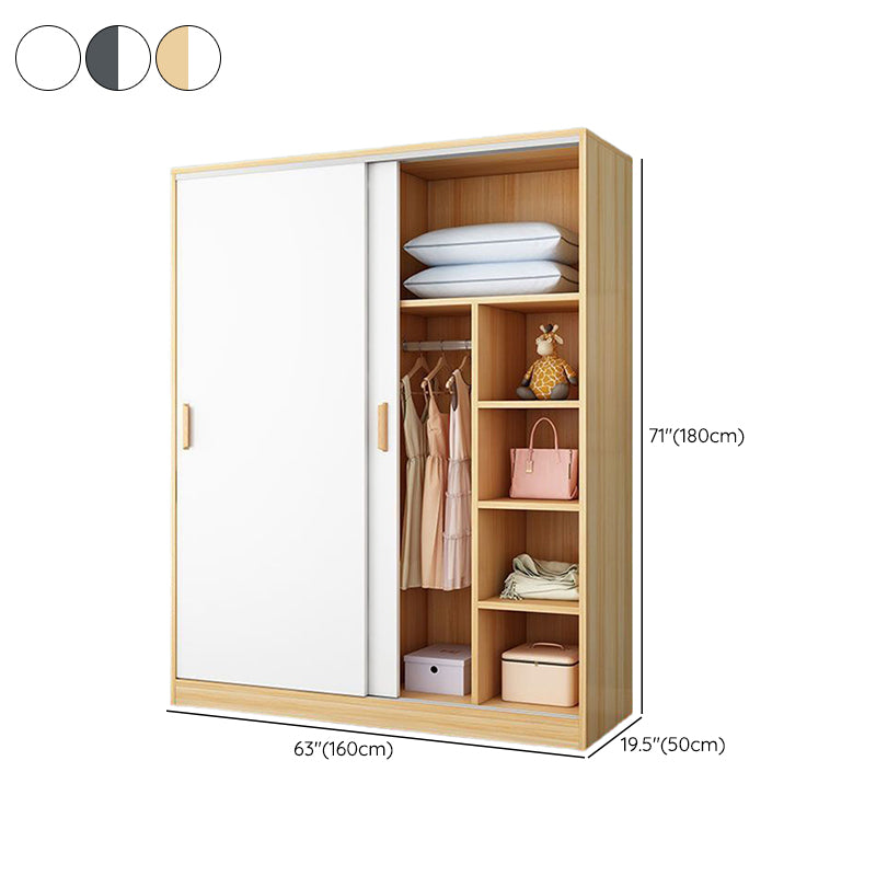 Manufactured Wood Kids Closet Modern Cloth Rod Included Wardrobe Closet