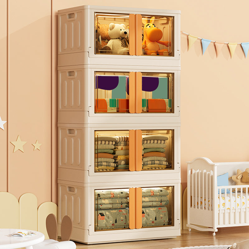 Modern Style Kids Closet Plastic Bedroom Armoire Cabinet with Door