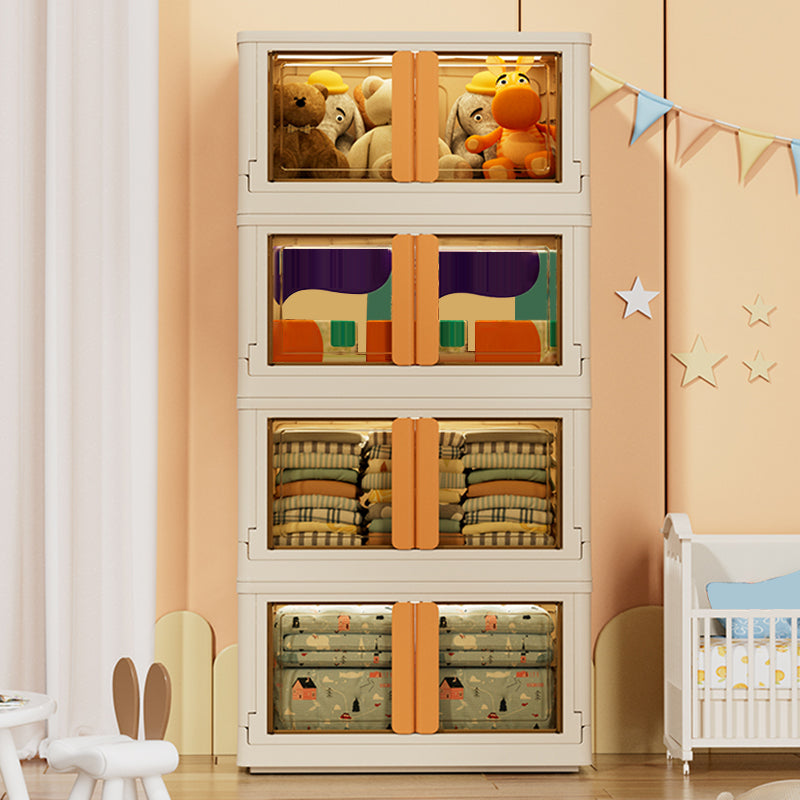 Modern Style Kids Closet Plastic Bedroom Armoire Cabinet with Door