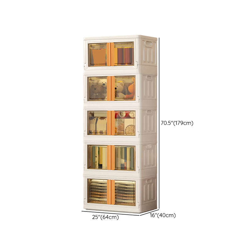 Modern Style Kids Closet Plastic Bedroom Armoire Cabinet with Door