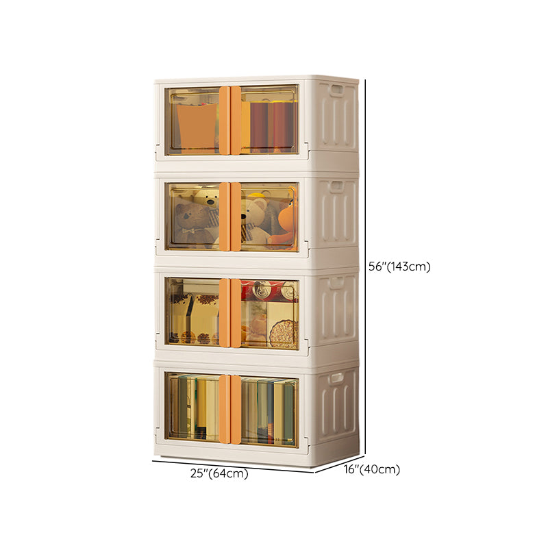 Modern Style Kids Closet Plastic Bedroom Armoire Cabinet with Door