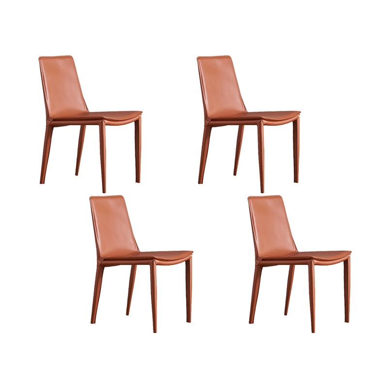 Contemporary Faux Leather Dining Chairs Parsons Chair with Upholstered