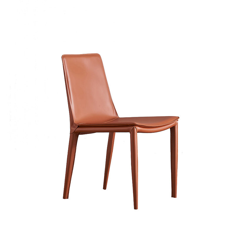 Contemporary Faux Leather Dining Chairs Parsons Chair with Upholstered