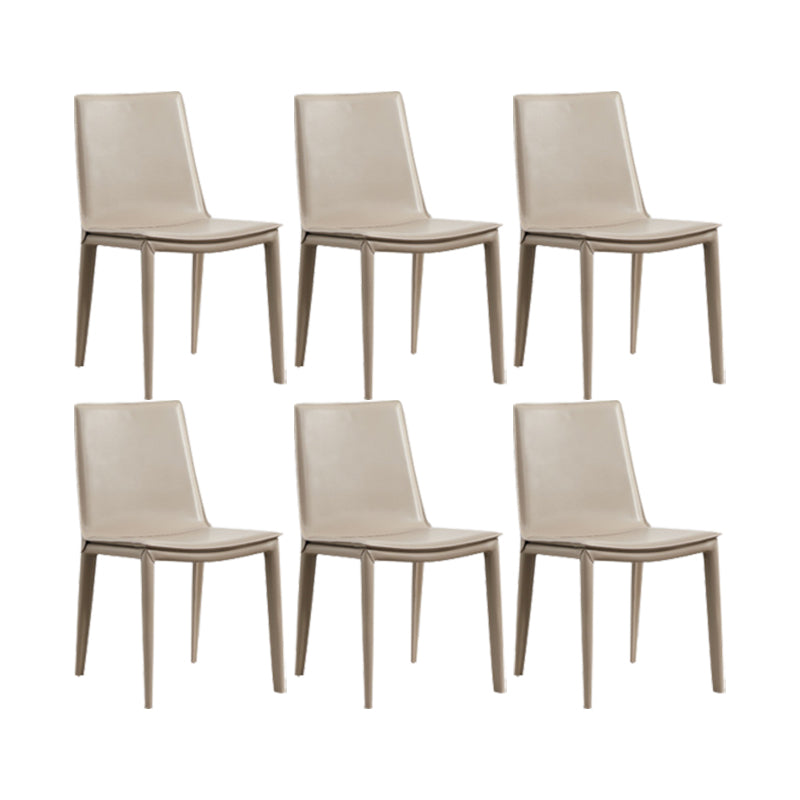 Contemporary Faux Leather Dining Chairs Parsons Chair with Upholstered