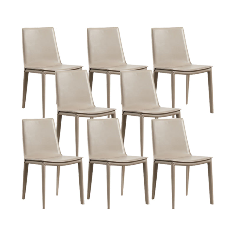 Contemporary Faux Leather Dining Chairs Parsons Chair with Upholstered