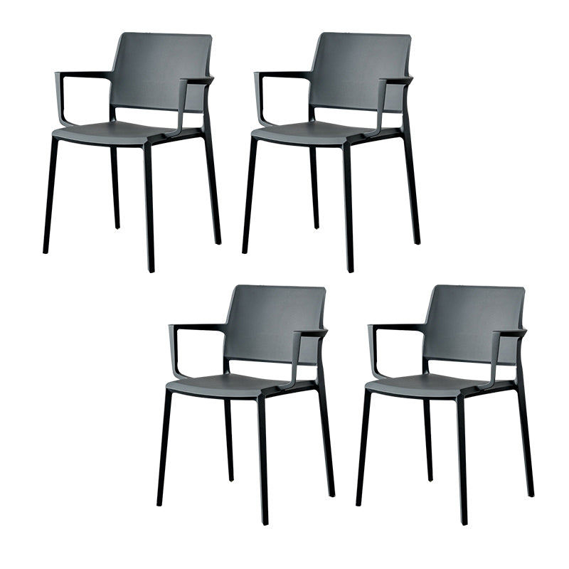 Contemporary Kitchen Dining Chair Home Plastic Dining Arm Chair