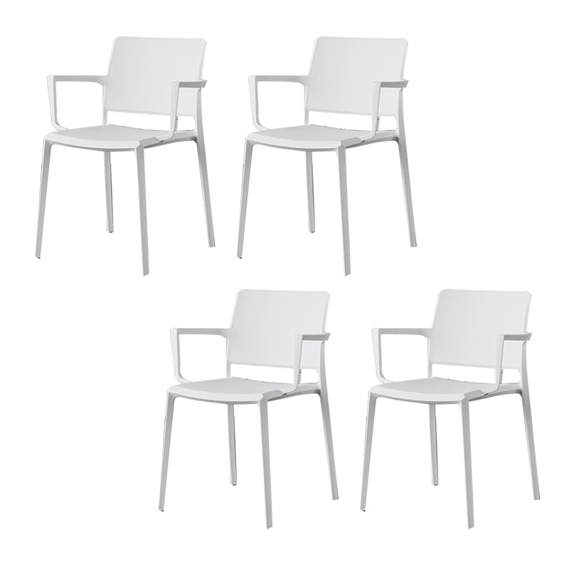 Contemporary Kitchen Dining Chair Home Plastic Dining Arm Chair