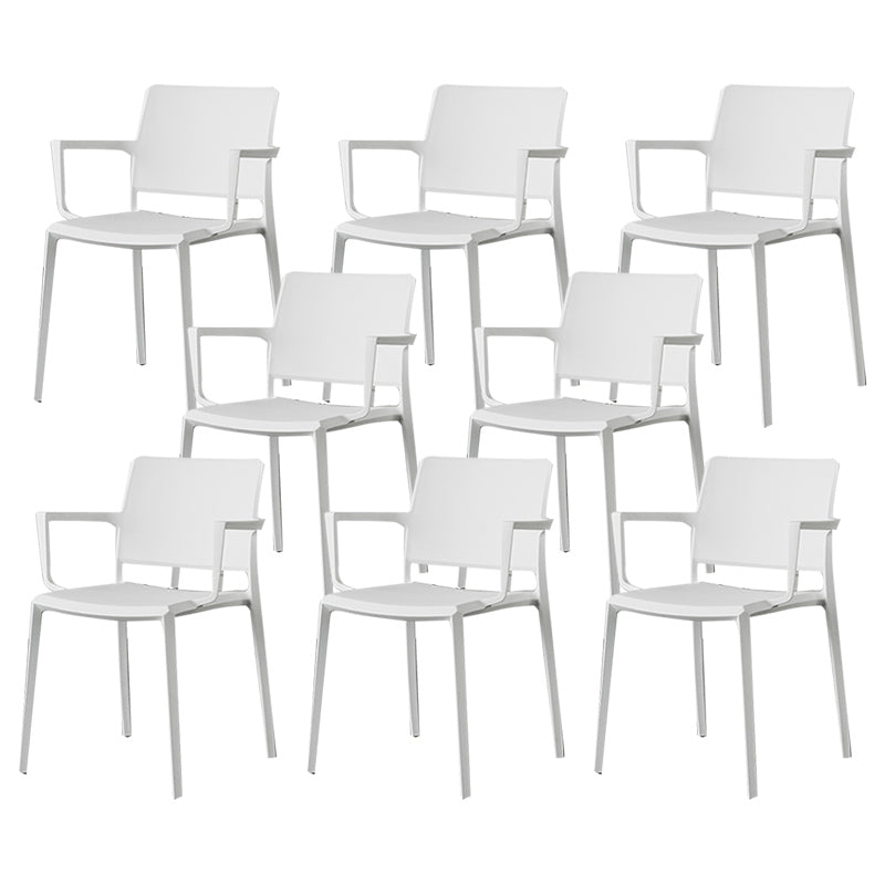 Contemporary Kitchen Dining Chair Home Plastic Dining Arm Chair