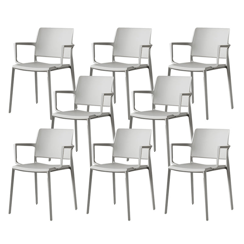 Contemporary Kitchen Dining Chair Home Plastic Dining Arm Chair