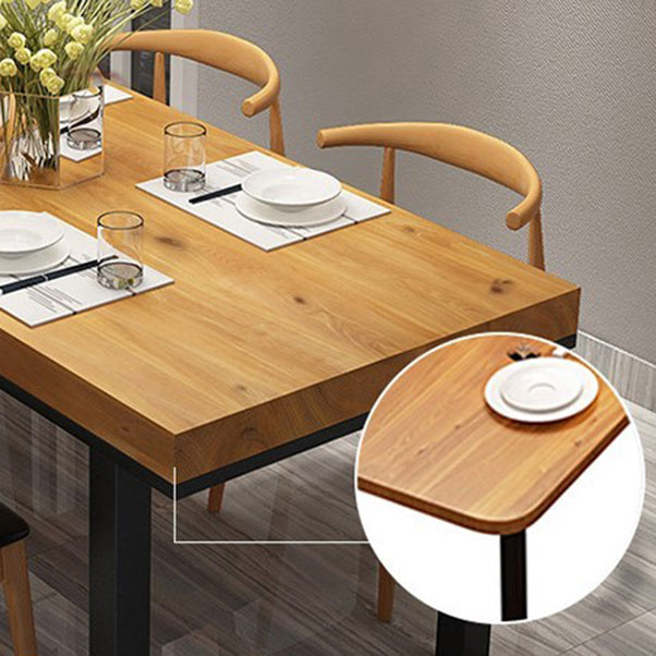 Industrial Dinette Set with Wooden Chairs 1/2/5 Pcs Pine Wood Dining Set