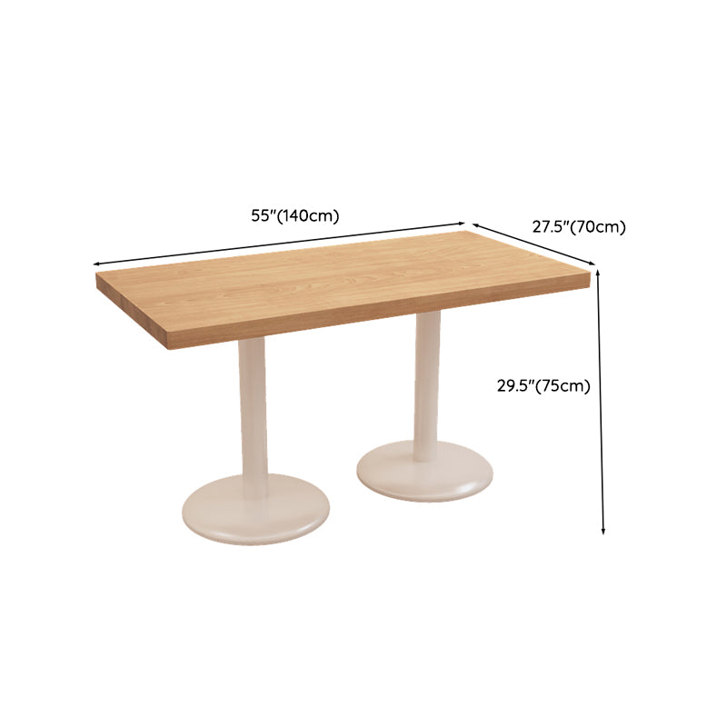 Pine Wood Modern Dining Set with White Frame 1/2/3/5 Pcs Dinette Set for Home