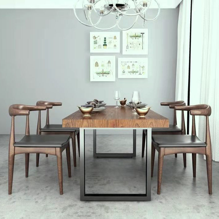 Pine Wood Industrial Dining Table Set 1/2/5/7 Pcs Dinette Set for Kitchen