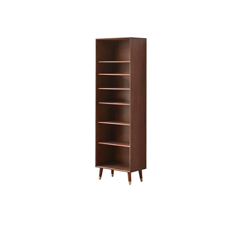 Wooden Standard Bookcase Scandinavian Closed Back Bookshelf with Shelves