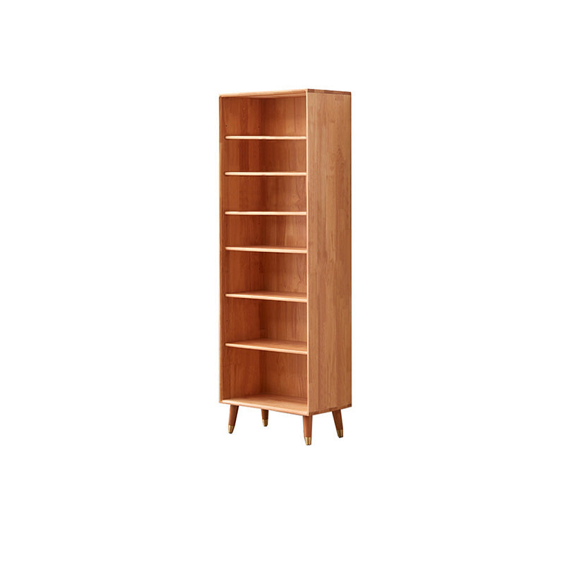 Wooden Standard Bookcase Scandinavian Closed Back Bookshelf with Shelves