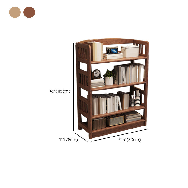 Scandinavian Open Back Standard Bookshelf Wooden Bookcase with Shelves