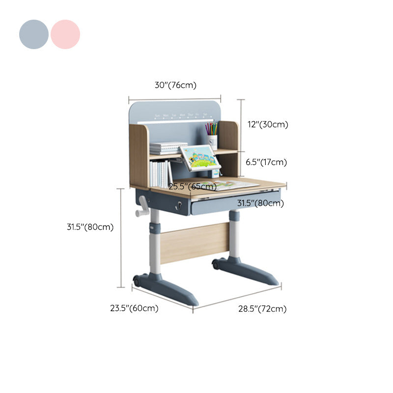 Adjustable Desk and Chair Solid Wood Multifunctional Lifting Student Table