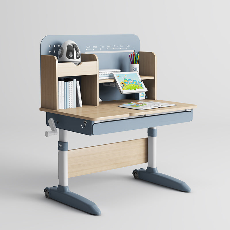 Student Table with Hand Crank Multifunctional Lifting Children's Desk