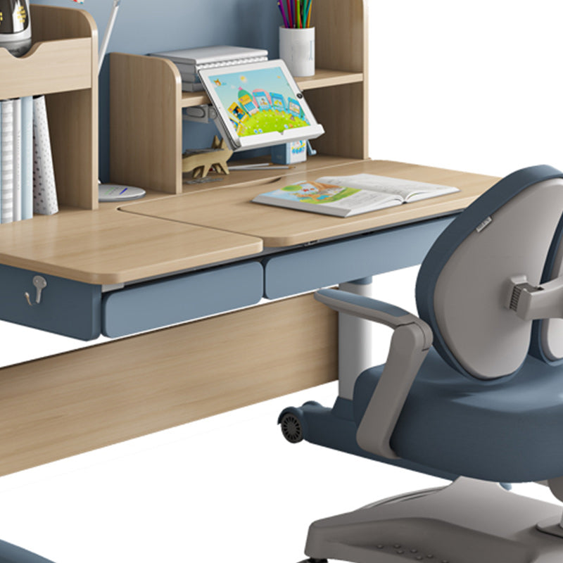 Student Table with Hand Crank Multifunctional Lifting Children's Desk