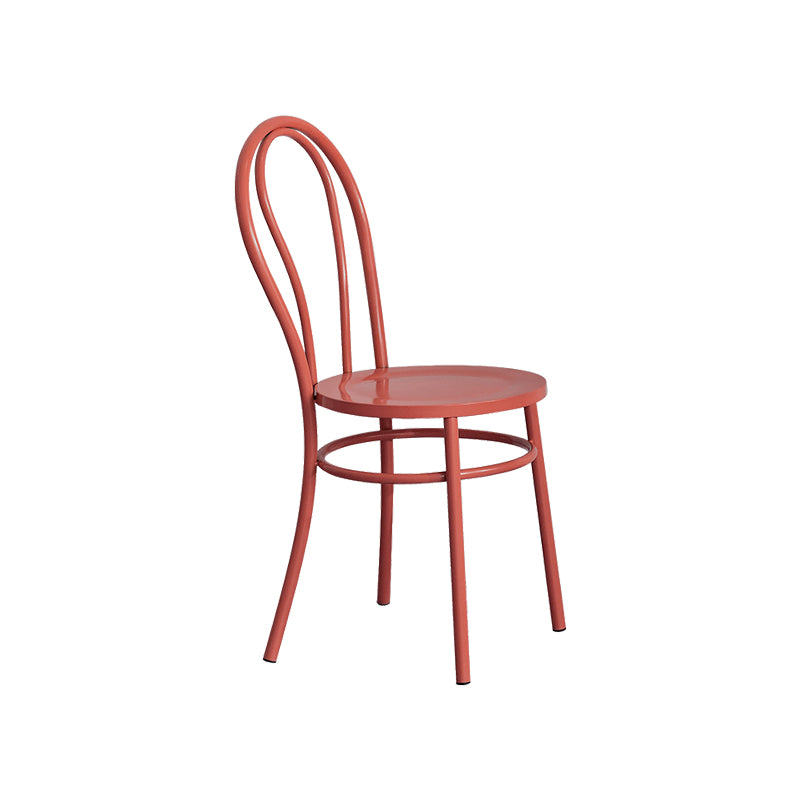 Metal Dining Room Chairs Nordic Style Open Back Armless Chair