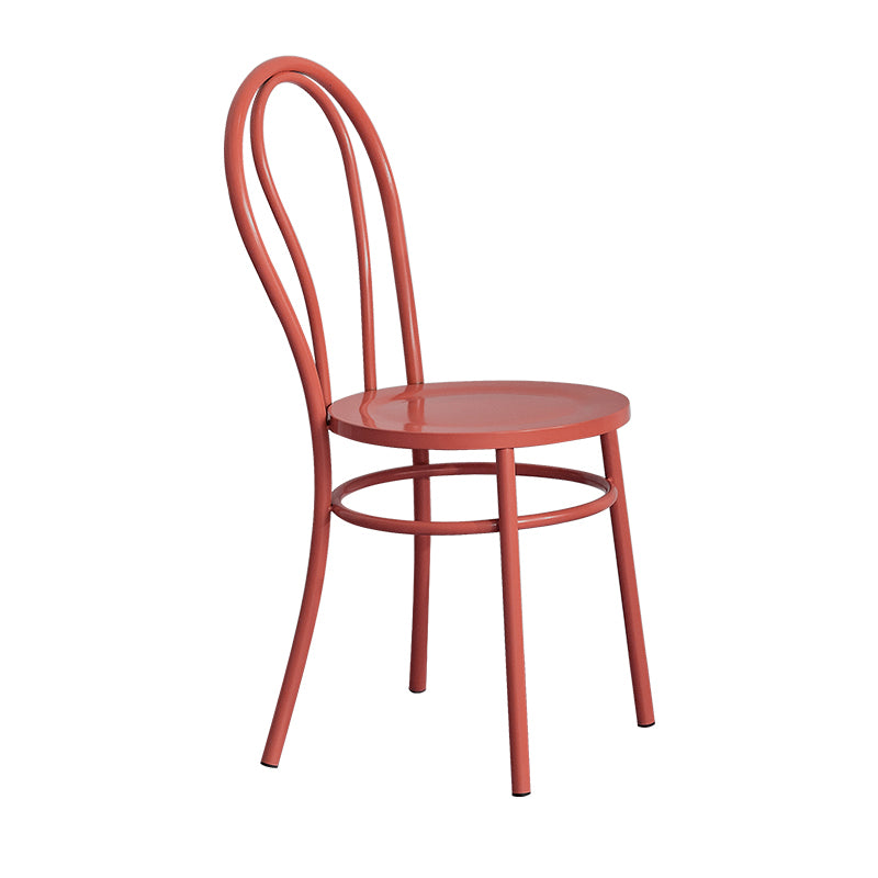 Metal Dining Room Chairs Nordic Style Open Back Armless Chair